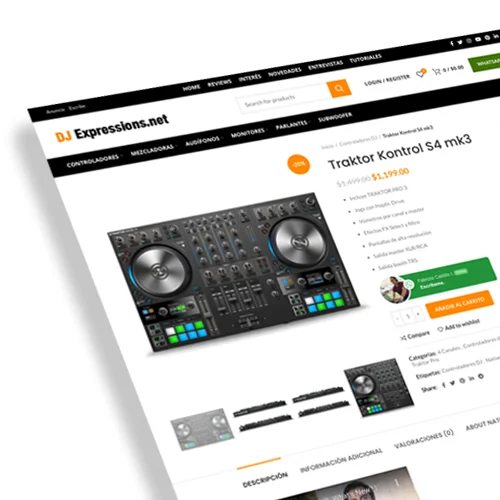 Diseño Web de Audio Profesional 2 dje tienda virtual 01