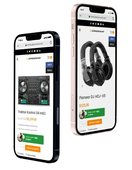 Diseño Web de Audio Profesional 1 dje tienda virtual 03