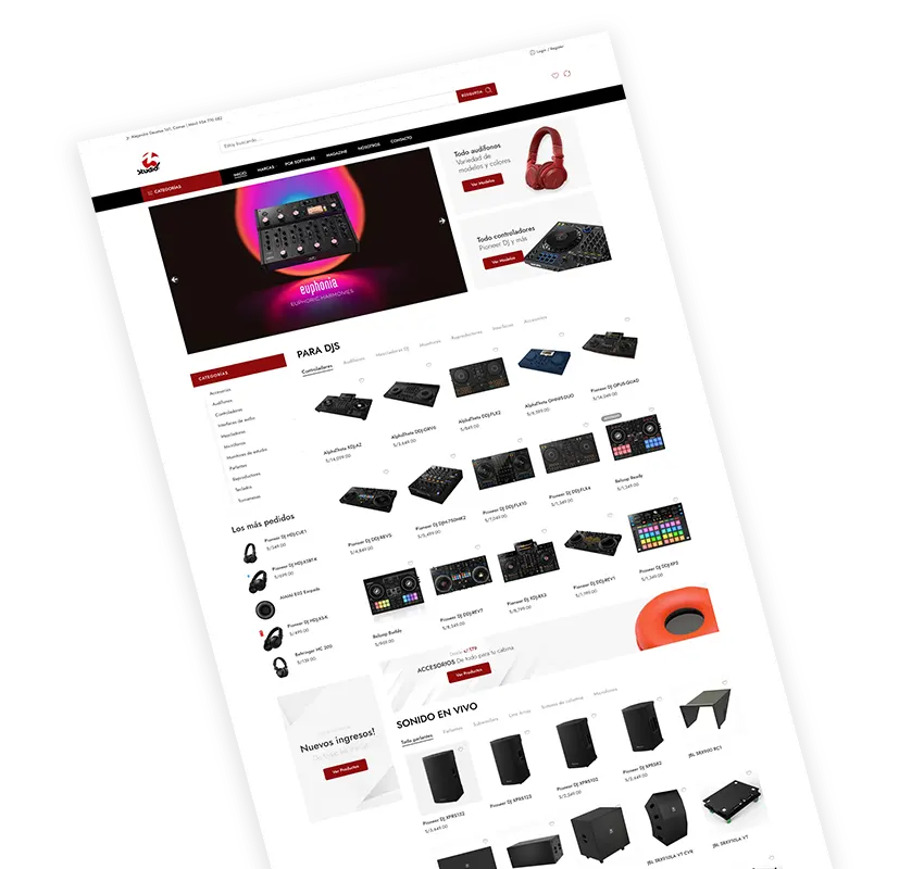 Diseño Web de Audio Profesional 4 Studio3 Studio