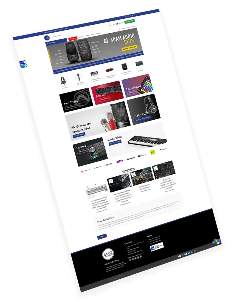 Tienda online 3 MAG Audio Perú
