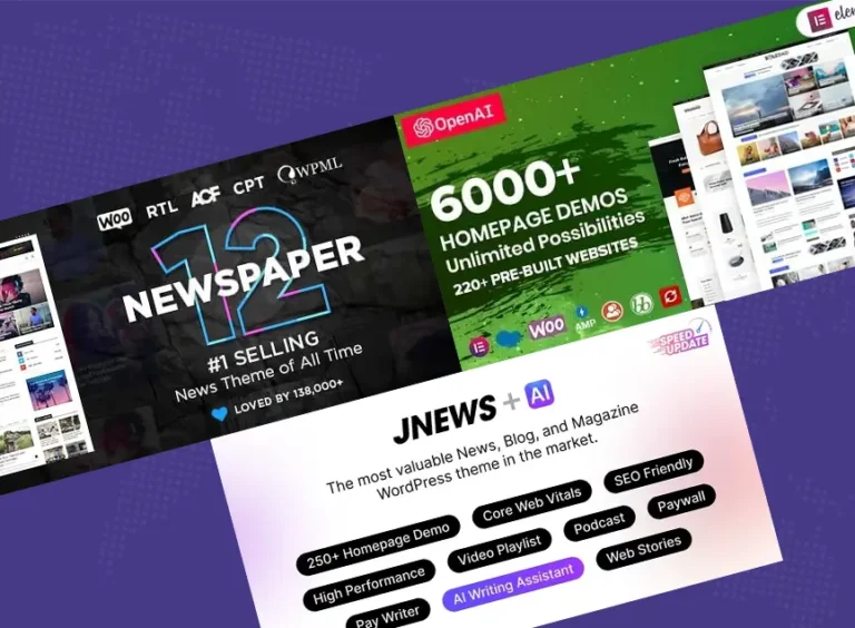 Newspaper vs Soledad vs JNews: Los Mejores Temas WordPress para Blogs y Revistas